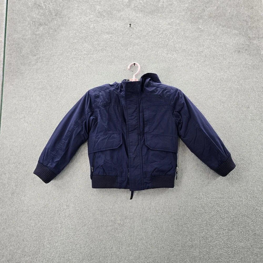 The North Face Boys Jacket XXS (5) Blue Nylon Down Hooded
